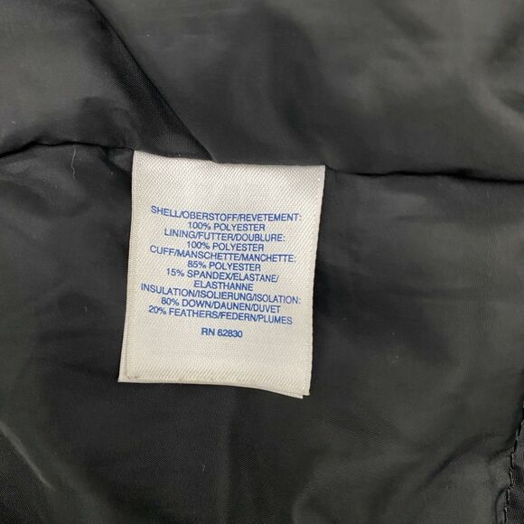 Lands End Down Filled Long Coat Womens Medium Black Pockets Outdoor Warm - Picture 8 of 13